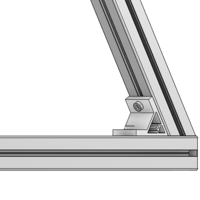 40-560-0 MODULAR SOLUTIONS ANGLE BRACKET 45MM WIDE 60 DEGREES HARDWARE NOT INCLUDED
